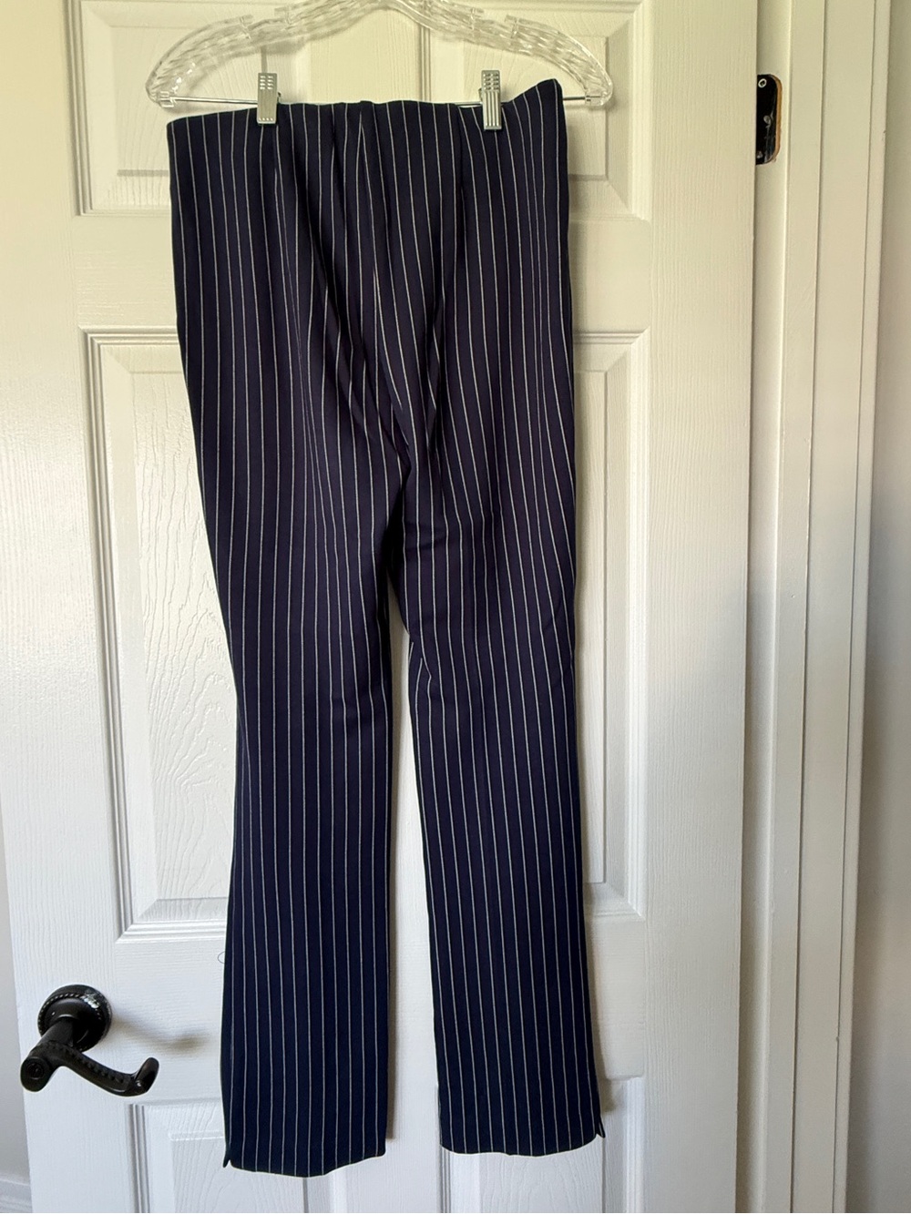 CHICOS Navy Pinstripe Trousers